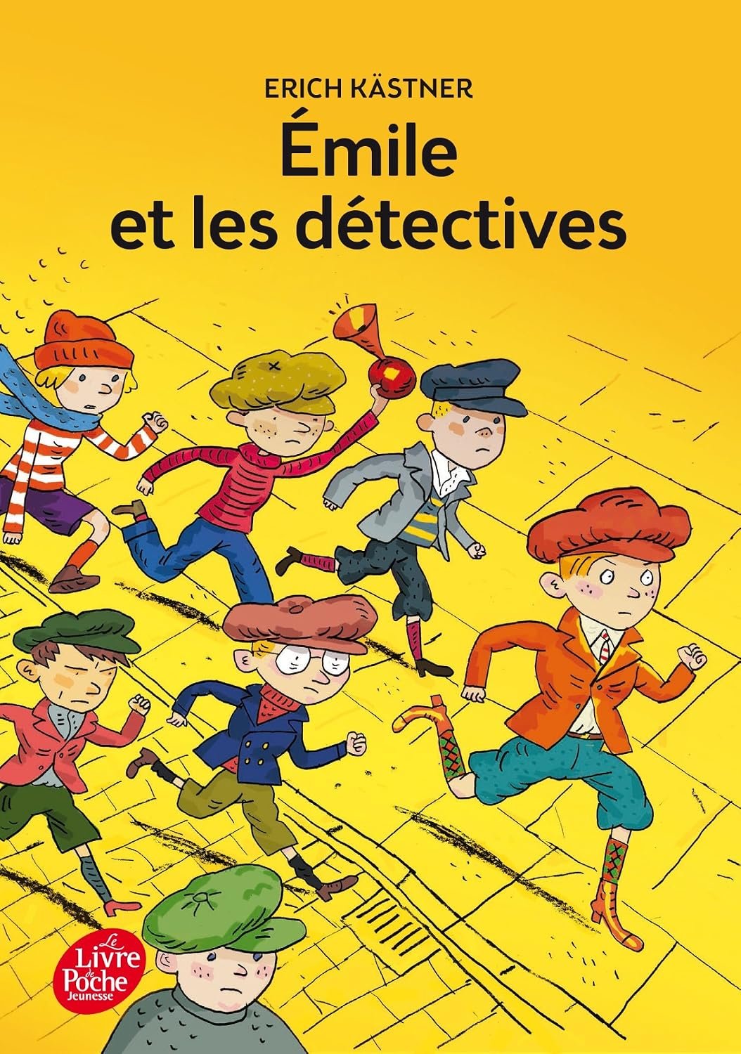 Couverture d'Émile et les détectives, d'Erich Kästner (Le Livre de Poche Jeunesse).