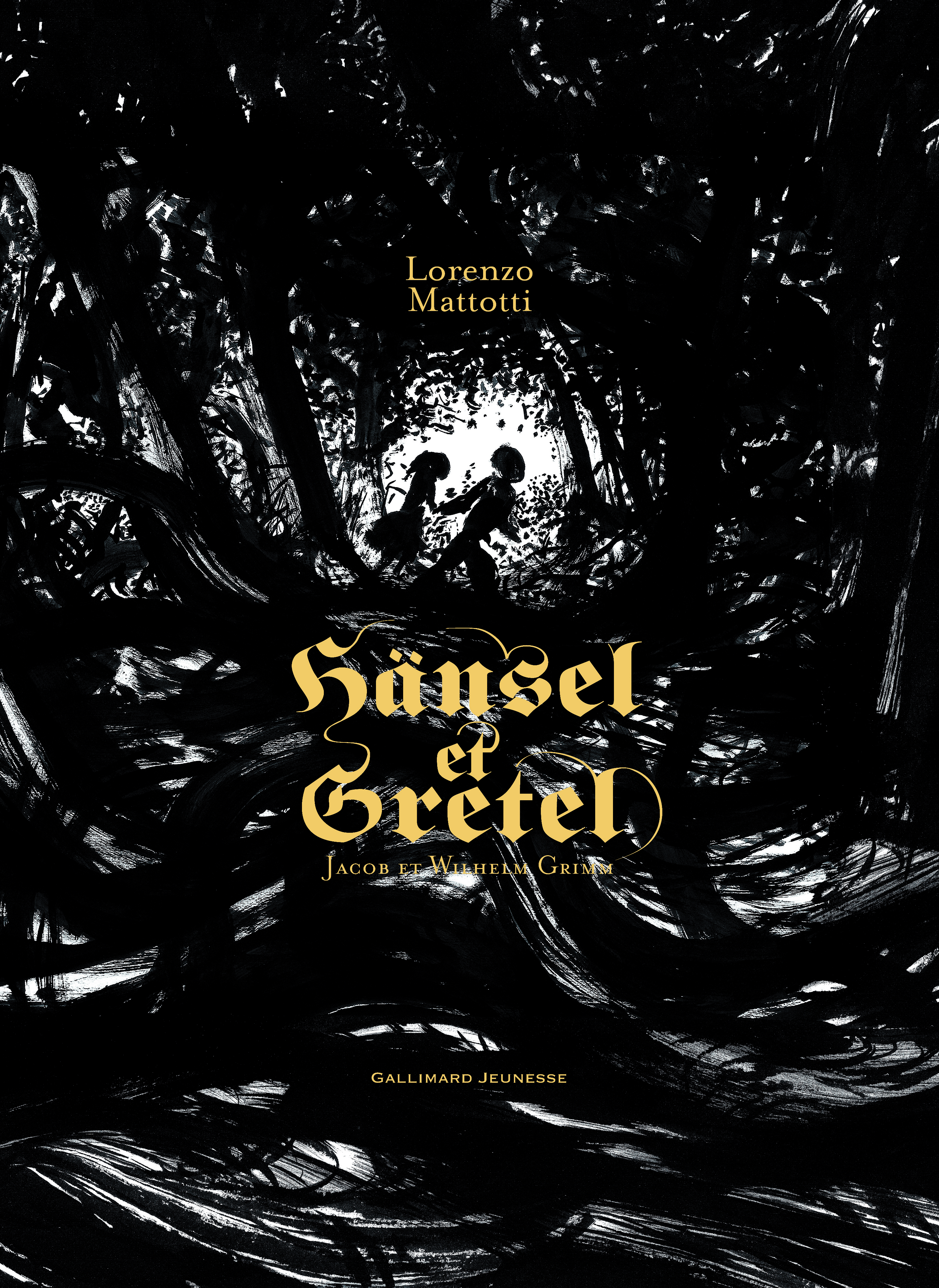 Couverture d'Hansel et Gretel, des frères Grimm, illustré par Lorenzo Mattotti.