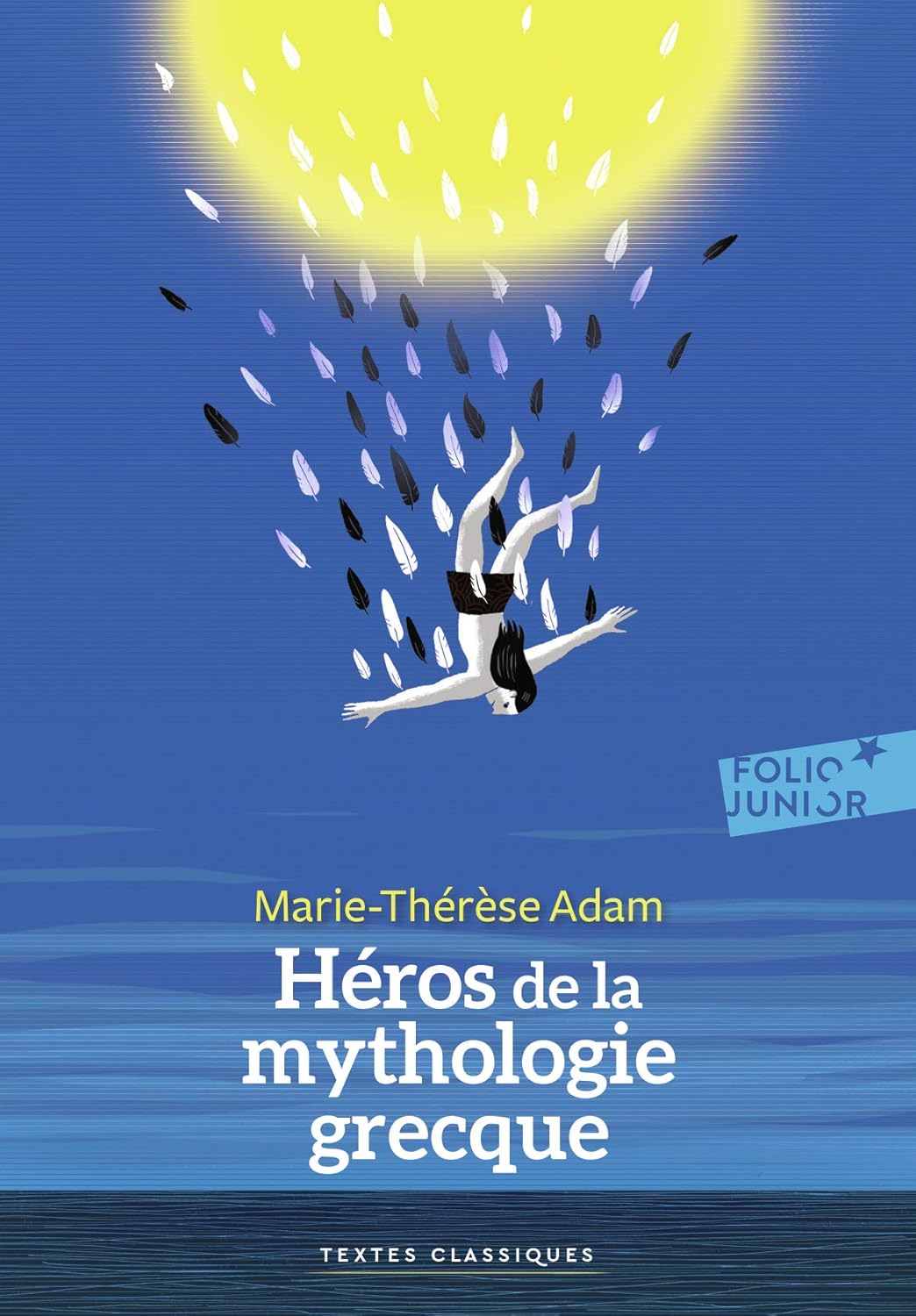 Couverture de Héros de la mythologie grecque, de Marie-Thérèse Adam (Gallimard Jeunesse, Folio Junior).